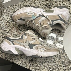 Nike Beige and Gray Sneakers